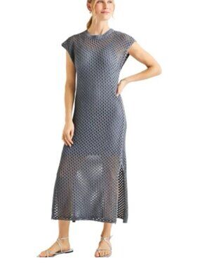 Splendid Gray Crochet Maxi Dress
